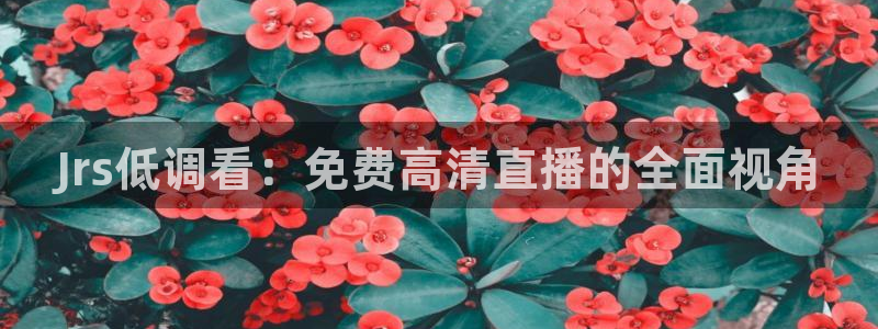 nba玩球直播：Jrs低调看：免费高清直播的全面视角