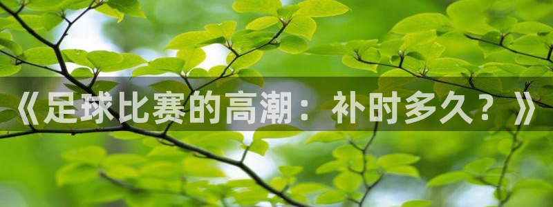《足球比赛的高潮：补时多久？》